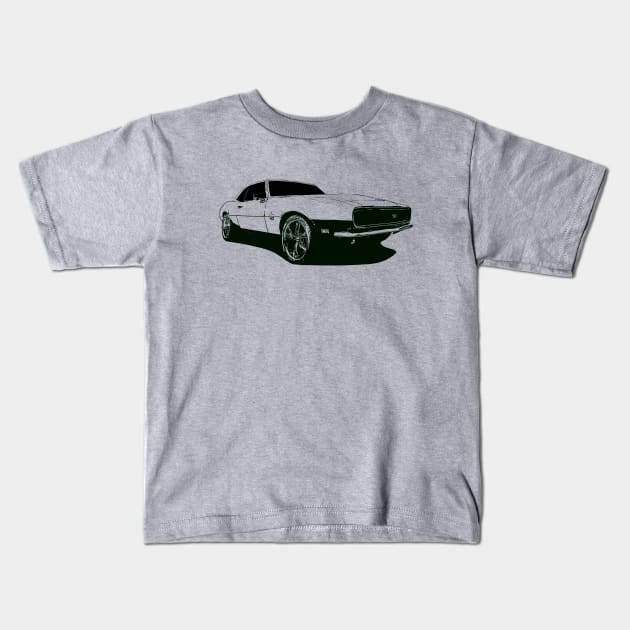 1968 Chevy Camaro RS/SS Kids T-Shirt by mal_photography